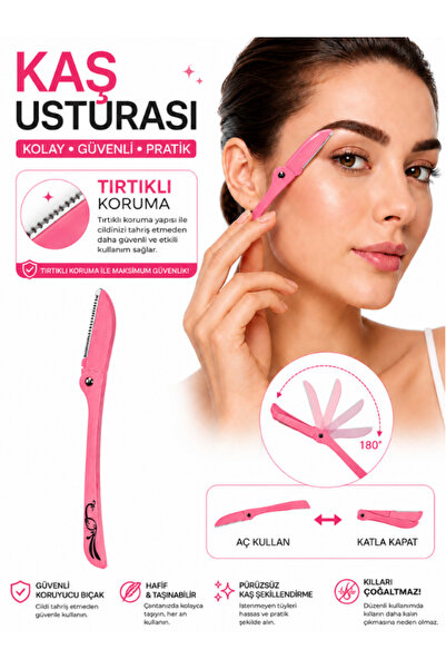 SheMask Kaş Usturası Tıraş Bıçağı Yüz Usturası Kaş Bıyık Alma Aleti Kadın Jil...