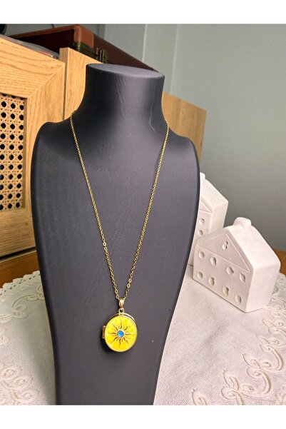 LUNARİA ACCESSORİES Kapaklı fotoğraf koymalı anı kolyesi