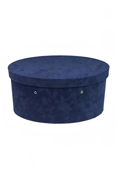 HUGBEBE Cutie de trusou, catifea, ovala, bleumarin 48x27 x22 cm