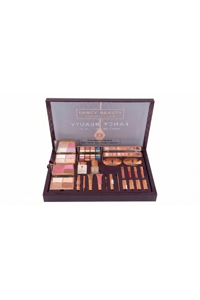 FANCY BEAUTY Deluxe Makeup Set Complete Cosmetic Kit in a Luxury Leather Case