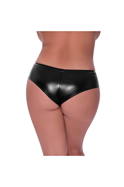 Magic Silk Χαμηλόμεσο μποξεράκι με σχισμή στον καβάλο - 2X - Μαύρο