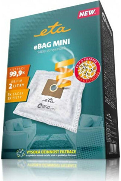 ETA Saci de aspirator mini originali eBAG, 5 bucăți, compatibili cu aspiratoa...