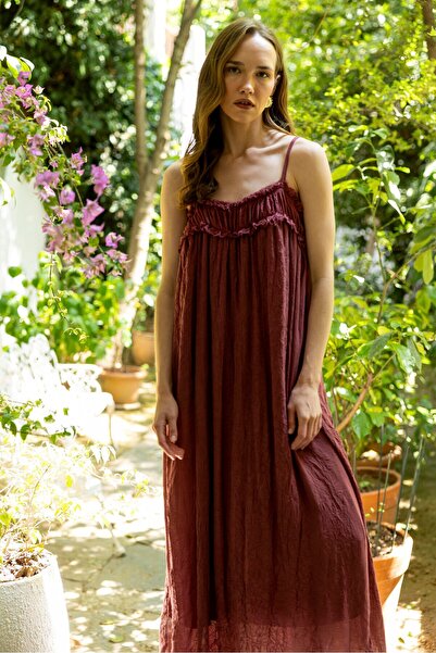 SAPHYR LUXEA Saphyr Premium 100% Cotton Cord Strap Long Dress