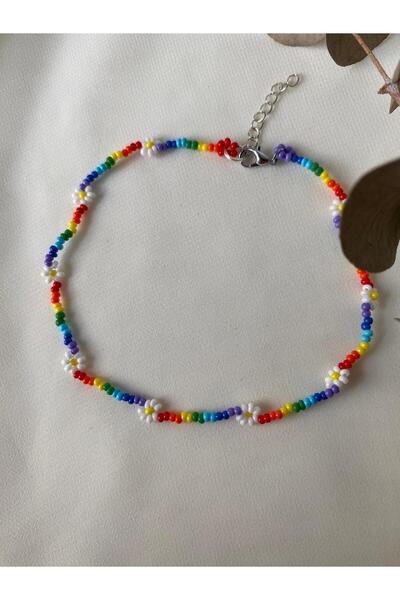 sabiha aksesuar Sand Bead Flower Anklet