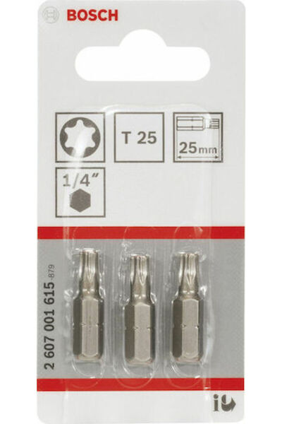 Bosch Set de 3 biți de șurubelniță Torx Cod: 2607001615