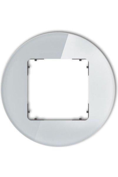KARLIK Ramă Universală Icon, Simplă, Rotundă, cu Efect de Sticlă, Fund Gri, G...