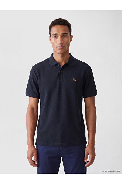LC Waikiki Trendlucky Men's T-Shirt with Polo Collar and Embroidery