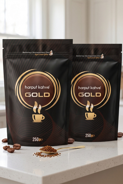 HARPUT DİBEK Gold Granule Coffee 250 Gr 2-Pack Total 500 Gr Instant Soluble C...