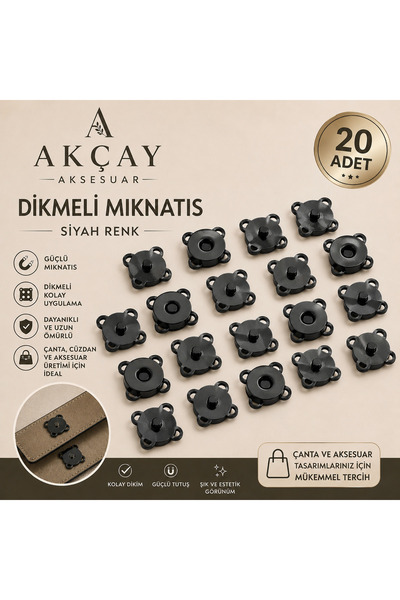 Akçay Aksesuar Magnetic Snap Buttons, Clothing Snap Buttons, Bag Snap Buttons...