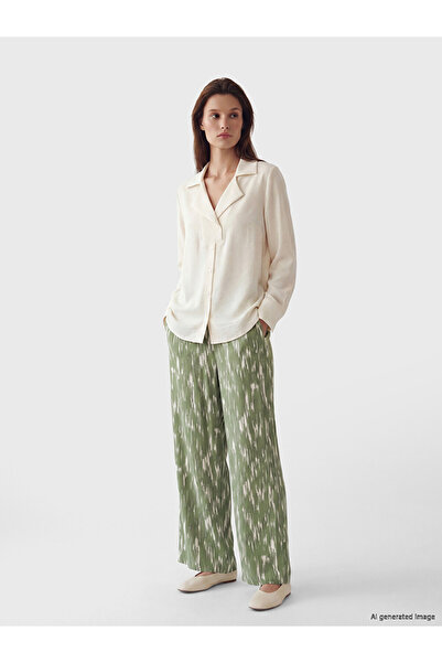 LC Waikiki Elastic Waist Patterned Women's Trousers
