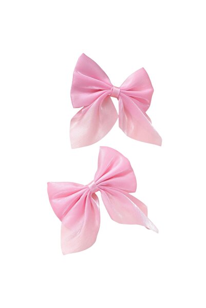 OEM Hair clips with pink bow, 8cm