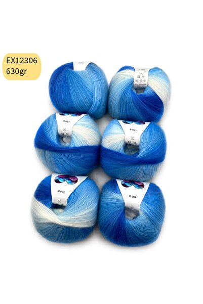 Oxford İplik İhraç Fazlası 6'lı Paket 630 gr Angora Ebruli EX12306