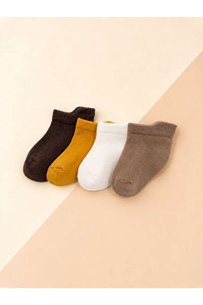 KARAMİLA Cotton Baby Booties Socks / Seamless Toe / Set of 4