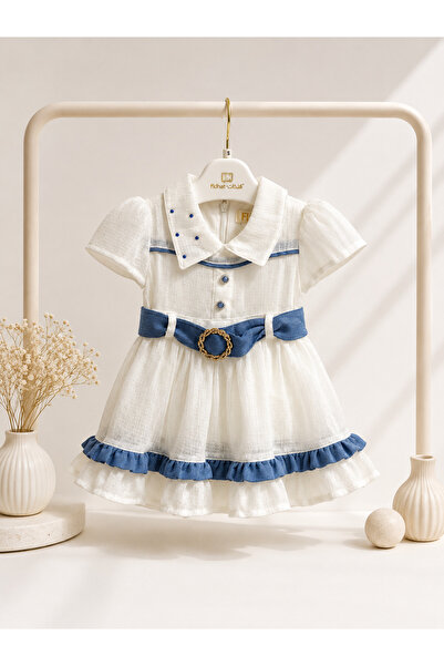 Baby Gift Elegant Newborn Dress with Belt