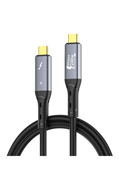 LDNIO καλώδιο USB-C TC-11c, 240W, 40Gbps, 8K/60Hz, 1m, μαύρο