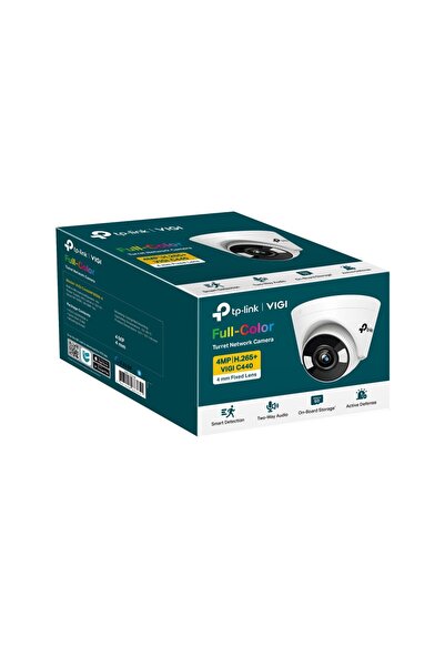 OEM TP-Link VIGI C440 4mm – Turret κάμερα 4MP Full-Color με μικρόφωνο και ηχείο