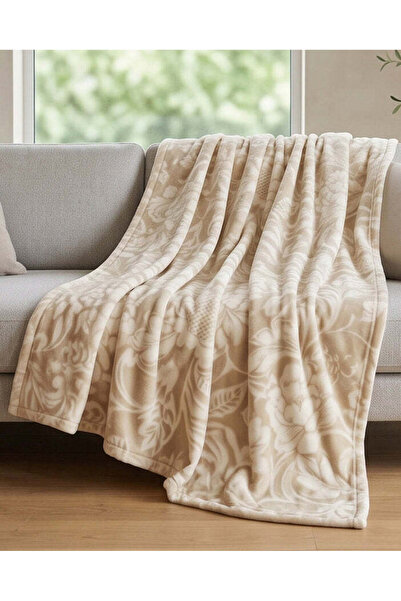 REDTAG Grey Floral Print Blanket (200 x 150 cm)