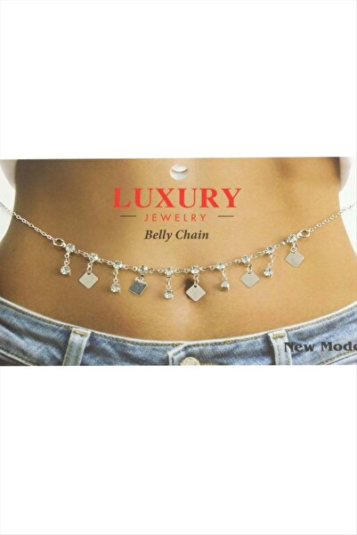 Marsilyan Square Stone Waist Belly Chain Ilkel-Bjt940