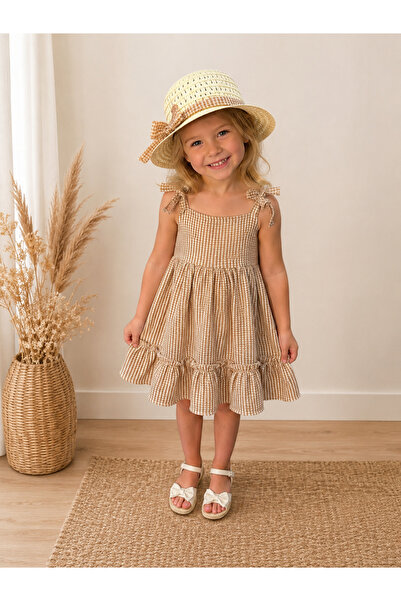 RÜYA KİDS Girl's Casual Holiday Hat Dress