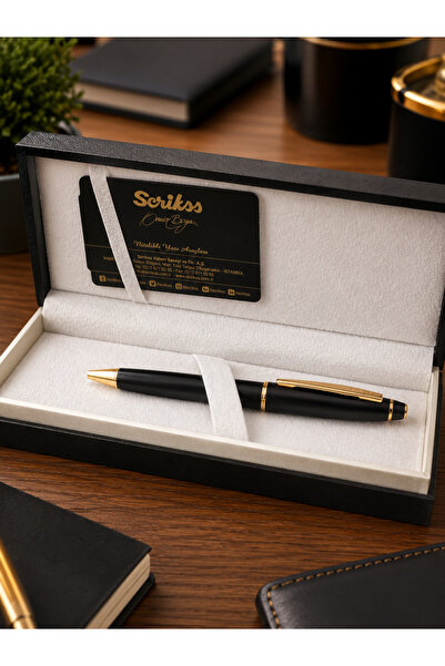 Scrikss Scriks Prestige Black Gold Tükenmez Kalem
