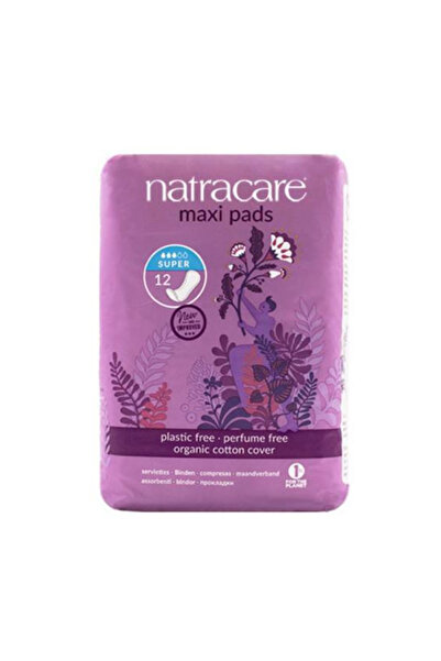 Natracare Absorbante Fara Aripioare Maxi Pads Natracare, 3 picaturi, 12 buc