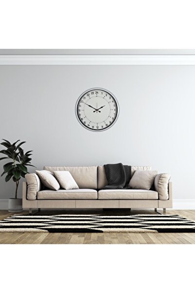 TakÇalıştır White 24-Hour Display Wall Clock