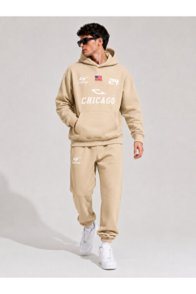 COMANCHERO Unisex Design Chicago Printed Top and Bottom Tracksuit Set