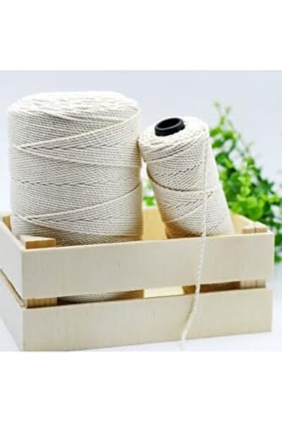 Yıldızan Msa Shop Twisted Macrame Rope, Cream 100 Meters Standard 931845