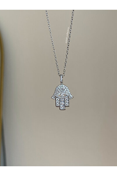 Petek Collection Steel Fatma Mother Hand Hamsa Necklace