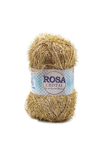 ROSA Bobina fir, 100 gr, de tricotat Cristal Gold, 70% Poliester - 30% Sim, a...