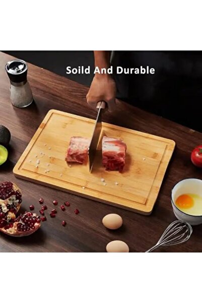 Yıldızan Edl Shop Bamboo Steak Presentation Board, Cutting Board, Thick Bambo...