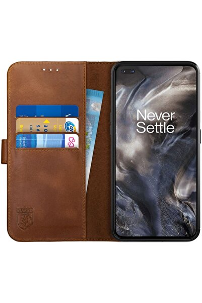 ROSSO Deluxe Δερμάτινη Θήκη Πορτοφόλι OnePlus Nord - Brown