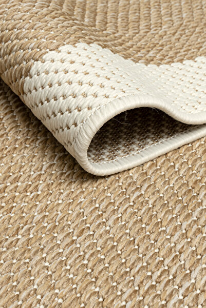 KİLİMİZ TEKSTİL Kolay Temizlenen Yıkanabilir Bordürlü Halı Lux Sisal Plus