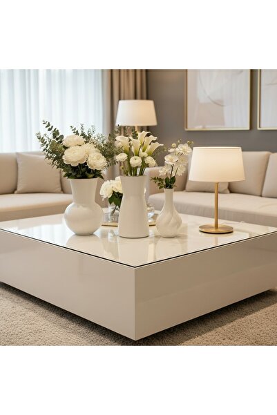 IKEA Set od 3 bele staklene vaze