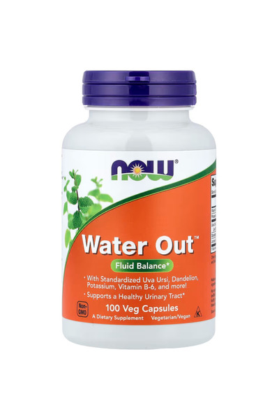 Now Foods Herbal, Water Out With Standardized Uva Ursi, Dandelion, Potassium ...