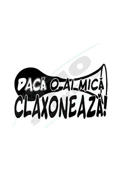 Amo-Stickers Sticker Auto O ai mica? Claxoneaza 25cm Gri inchis