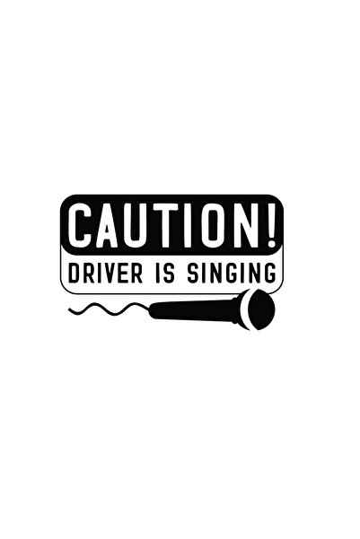 Amo-Stickers Sticker Auto Driver is singing 25cm Rosu