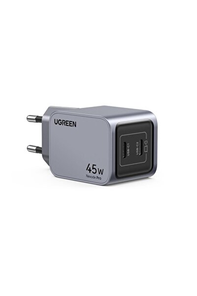 Ugreen Incarcator retea Nexode Pro, 45W, 2x USB-C GaN Fast Charger, Gri