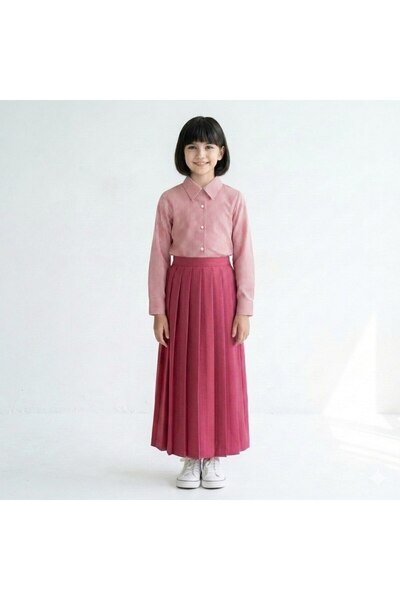 HAWRAA ABAYA Classic School Uniform Set – Sadieri with Connected Shirt and Skirt