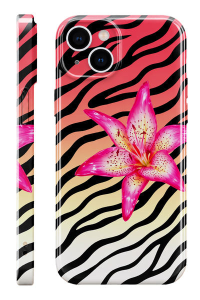 WANNA PROTECT iPhone 15 Leopar Flower Protect Slim Parlak Tam Kaplayan Baskı ...