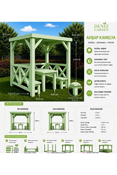 DG Ahşap kamelya takımı