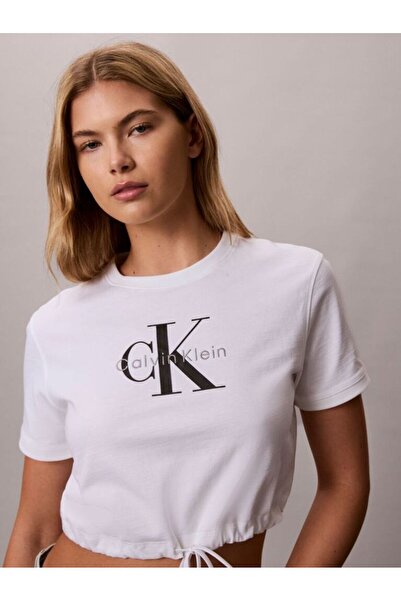 Calvin Klein Women's Relaxed Fit Stretch Cotton Knitted Fabricck Logo Detaile...