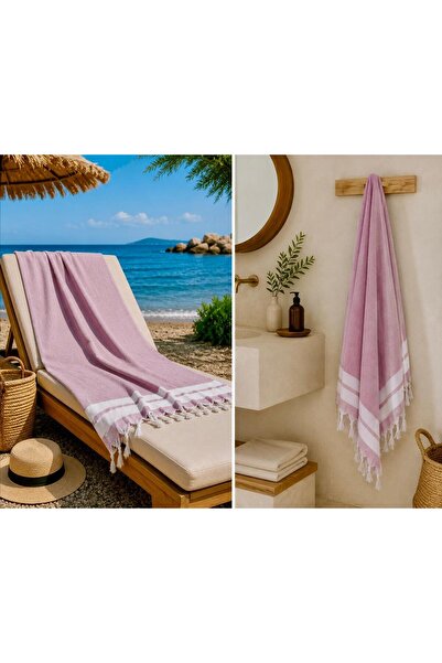 Missi Aegean Breeze Thin Peshtemal - Powder - 100% Cotton Beach, Pool and Ham...