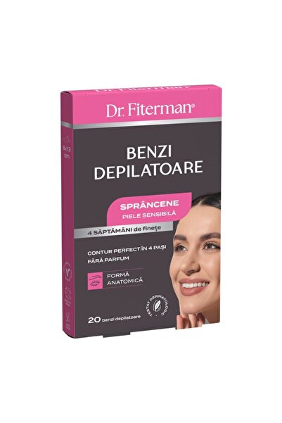 Fiterman Pharma BENZI DEPILATOARE Sprancene piele sensibila x 20 benzi