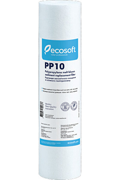 ECOSOFT Ανταλλακτικό Φίλτρο Νερού Πολυπροπυλένιο 10 " PP 10 10 μm