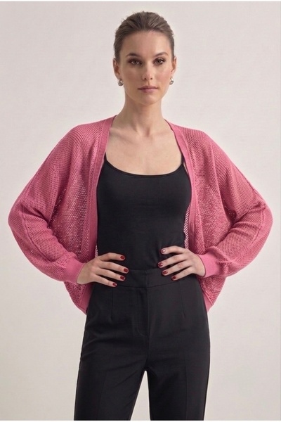 Neden Tekstil Premium Openwork Thin Knitwear Bolero Cardigan