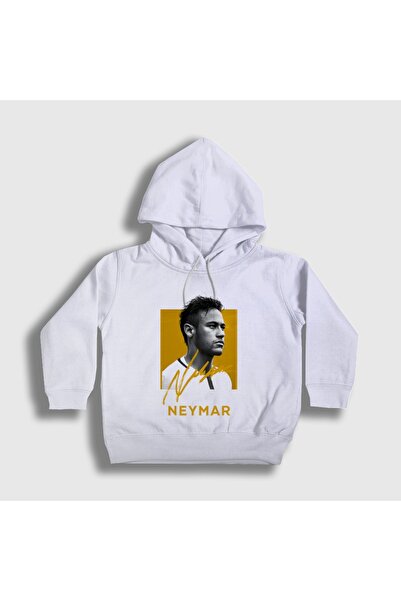 Presmono Unisex Kids White Signature Neymar Football Soccer Hooded Sweatshirt...