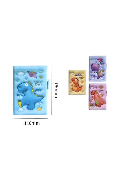 idei Carnet Compact Format C6 Copertă Rigidă cu Relief 3D Dinozaur Drăguț, Di...
