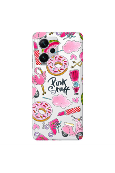 Other Xiaomi Redmi Note 12 5G pink stuff Transparent Silicone TPU Θήκη
