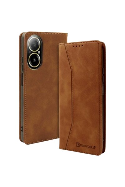 Bodycell Θήκη Realme C67 4G Book Case Πορτοφόλι - Brown